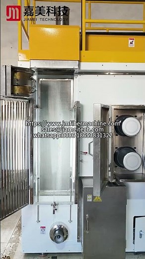 Testing color masterbatch small scale cf yarn spinning machine #machine #factory #manufacturing