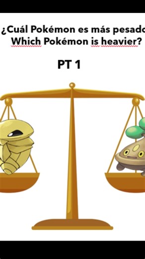 ¿Cuál Pokémon es más pesado? Which Pokémon is heavier? #pokemon #poke #guessthepokemon #pokemongo #entretenimiento #diversion #anime #animetiktok #adivinaelpokemon