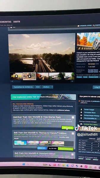 Main Kereta Di Train Sim Simulator Untuk Selingan Autumn Sale Nih #gamediskon #gamerekomendasi #gamerentiktok #steam #gamesteam #autumn #autumnsale #gamegratis #trainsimworld