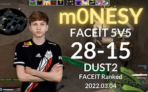 m0NESY (28-15) (DUST2) @ FACEIT 5V5 RANKED 2022.03.04 | LIM-CSGO POV