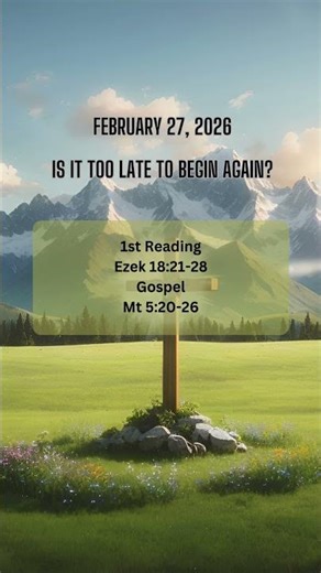 Today's Catholic Mass Reading and Gospel Reflection