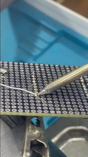 Soldering on a perfboard.