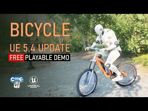Unreal Engine 5.4 Bicycle Riding System Update - Project + Free Playable Demo