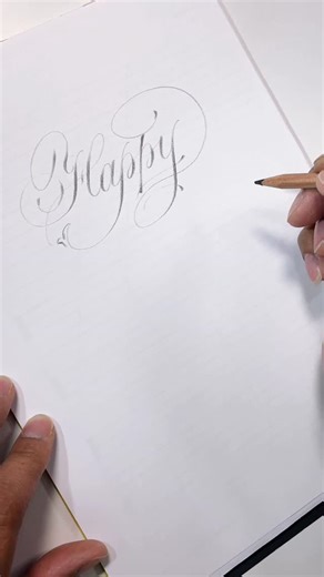 Paul Antonio Attong on Instagram: "Happy New Year Happy in pencil to show potential. We take pencils so lightly when they are usually what we start off with. Go back to your pencil practice and reconnect to the magic of writing as a child. Start relearning. Pencil - PAScribe Prototype @pascribe @viarcoportugal #pascribe #calligraphy #pascribeinks"