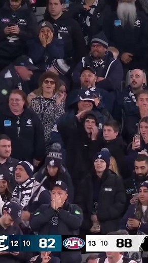 Teammates support young Blue after heartbreaking finish 💙 #afl #footy #carltonfc