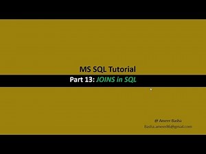 Part 13 : SQL Joins (Inner Join ,Left Outer Join ,Right Outer Join,Full outer Join )