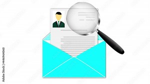 Recruitment selection people hiring process. Animation on a white background.