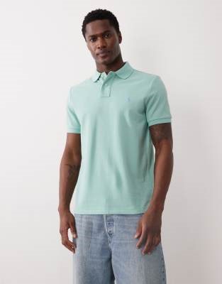 Polo Ralph Lauren icon logo custom slim fit pique polo in celadon blue | ASOS