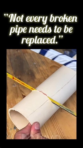 At first glance, this PVC pipe looks finished. The end is burned, deformed, and no longer fits. The usual solution would be to cut it shorter or replace the entire section. Instead, heat is used to change the material itself. This type of plastic is a thermoplastic, which means it softens when heated and becomes rigid again when it cools. By carefully warming the damaged area, the material can be reshaped, compressed, and formed back into a usable end without adding new parts or extensions. Noth