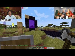 BEATING MINECRAFT HARDCORE PART 5 ⛏️🍄 ft. Kai Cenat (28 million….)