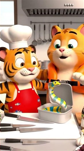 Catching & Cooking Sea Snake 🐍 #cats #shorts #orangecat #funnycatvideos