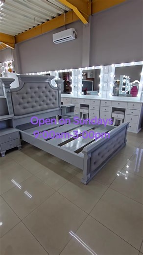 Locally made furniture available at Klass and Style furniture store... Makeup vanities starting at 5k, king size beds starting at 14k, chest of drawers starting at 2k...great quality, made from mahogany and melamine. #woodworking #furniture #bed #trinidad