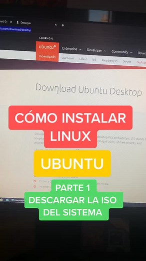 Instalar #linux / parte 1 / #descarga la #iso de #ubuntu para posteriormente grabarla en un CD o usar un USB Pendrive 👌
