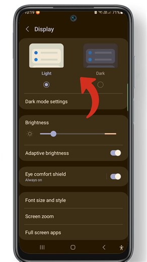 Dark Mode setting in Samsung #shorts