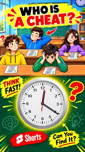WHO IS A CHEAT 🤔| brain Quiz | #shortvideo #trendingshorts #paheli #gkquiz #puzzle #viralshorts #iq