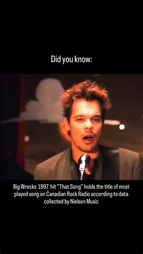 Canadian music on Instagram: "Man, Canada really loves “That Song” 🇨🇦 🍁 Leave it to Big Wreck and Ian Thornley to write a song so hard hitting it’s still dominating airwaves nearly 30 years later “That Song” first broke onto Canadian airwaves in 1997, released as the second single from the band’s monumental debut album, In Loving Memory Of…. According to Nielsen Music—which tracked Canadian rock radio airplay data between 1995 and 2016—“That Song” was played more on Canad