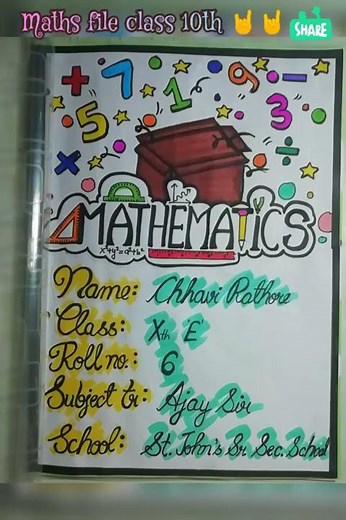 Art integrated project|Maths|ArunachalPradesh and Meghalaya|Maths file Class 10th ✌️✌️
