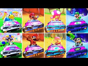 Mario Kart 8 Deluxe - All Characters Badwagon Winning Animations (DLC Included)