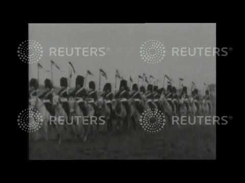 1928 DEFENCE: The Scots Greys don full dress uniform in preparation for the Royal tournament