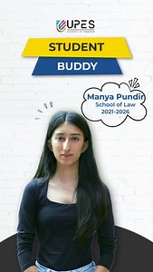 Thinking about joining UPES but still have questions? Watch Manya Pundir, your student buddy, as she gives you a real look at life at UPES — from choosing the right course to figuring out what hostel life is like, from academic support to what placements really look like. Manya’s here to share her experience, answer your doubts, and help you picture your life on campus. Real stories. Real insights. Real students. Your student buddy is just a message away — start exploring UPES with Manya today! 