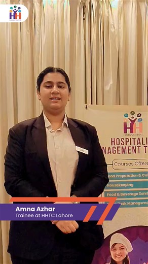 Meet Amna. Amna enrolled in Hashoo Hunar’s Hospitality Management (Front Desk Operations) training at Hashoo Hunar Training Center (HHTC), Lahore. Today, she is gaining hands-on training at the prestigious Pearl Continental Hotel, Lahore. From building a strong foundation in the classroom to applying her skills in a real hotel environment, Amna is now ready to put her technical knowledge and soft skills into practice and take confident steps toward a career in the dynamic hospitality and tourism