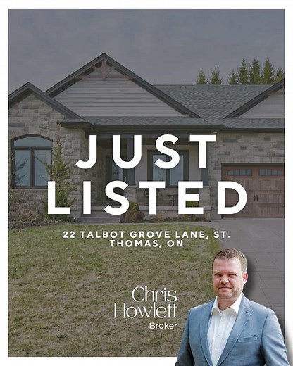 #JustListed by Chris Howlett – PC275 Realty 22 Talbot Grove Lane, St. Thomas, ON #NewListing #MLS