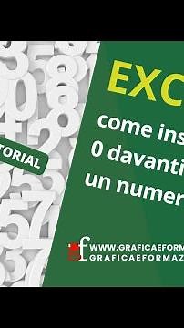 EXCEL: come inserire lo 0 davanti a un numero