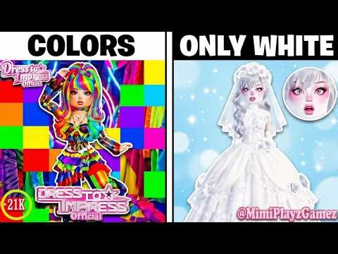 Dress To Impress ONLY White Challenge! 🤍😱 Can I Win?
