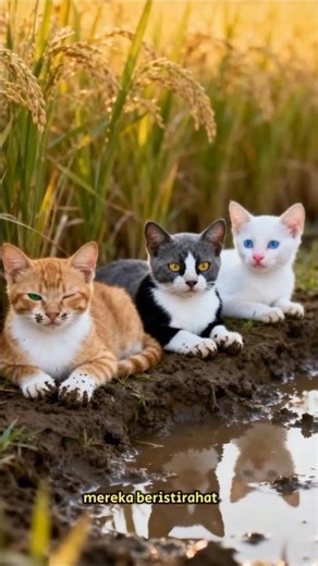 Kucing Tiga Bersantai #shorts #cat