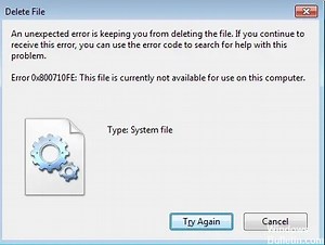 トラブルシューティング方法: Windows 0 でファイルを削除しようとするとエラー 800710x10FE が発生する - Windows 速報