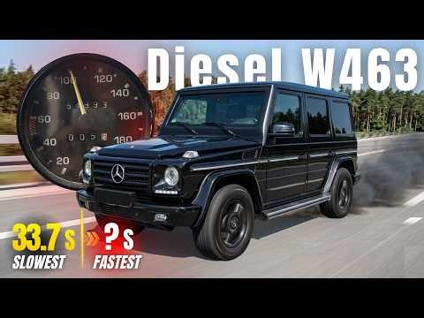 G-Class W463 diesel 0-100 km/h. Acceleration Battle. 2.5 to 4.0 | Which Engine Is The FASTEST?