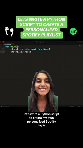 bookmark for personal projs on resumes 🫶🏽 write a python script with me to make our own @Spotify playlists in 2 mins! 😁❤️ #spotify #spotifyplaylist #spotifydevelopers #softwareengineer #softwaredeveloper #softwareengineering #coding #learntocode #python #java #computerscience #computersciencestudent #computersciencemajor #datascience #datascientist #bigtech #techtiktok #developers #codinglife #codingtiktok #careeradvice #jobtips #softwareengineerlife #softwareengineers #internships #swe #cs #