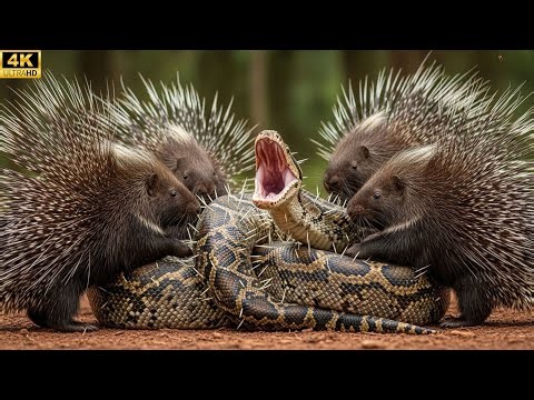 Porcupine vs Python – The Silent Battle of Strength and Spikes!