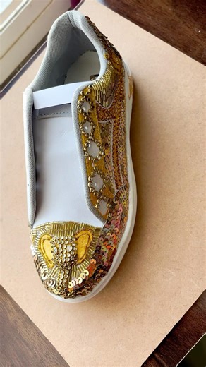 Custom bridal sneakers #diy #customsneakers #bridalsneakers #customworks #customcrafts #crafts