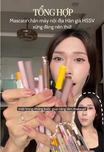 Review mascara lông mày nội địa Hàn giá HSSV uy tín Lapis siêu recommend! Nhất là màu 02 với 04 nha #fyp #beautytok #sansale #mascara #etude