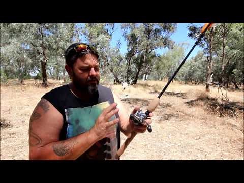 how to set up a bait-caster rod and reel for Murray cod fishing