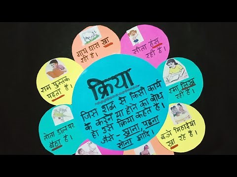 Hindi project, kriya, kriya project, kriya in hindi grammar, hindi tlm, kriya tlm, kriya model