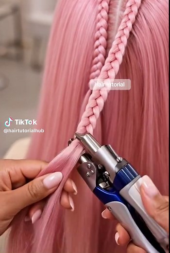 Braid tutorial #braidstutorial #braids #braidingmachine #protectivehairstyles #knotlessboxbraids