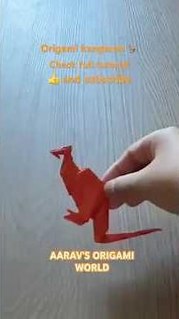 Origami kangaroo 🦘 tutorial, zoo animal origami designed by Jo nakashima