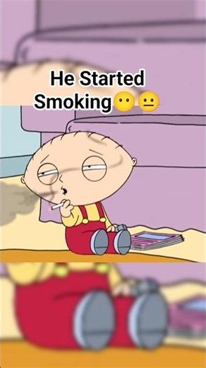 Stewie Starts Smoking😂😶 #familyguy #shorts #funny