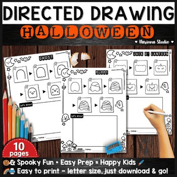 Halloween Directed Drawing Activity | Fun Step-by-Step Art for Kids