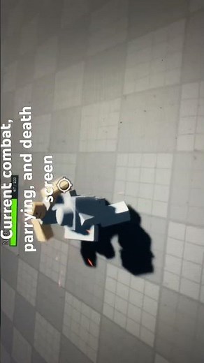 Current combat and parrying . Also a custom death screen that you can interact with #rblx #fyp