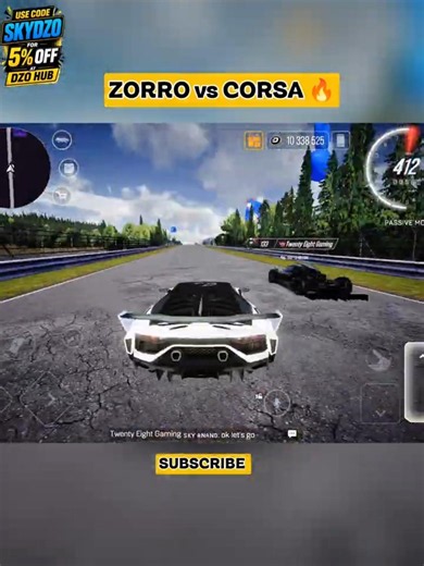 Drive Zone Online - Zorro vs Corsa Drag Race 🔥 Drive Zone Online