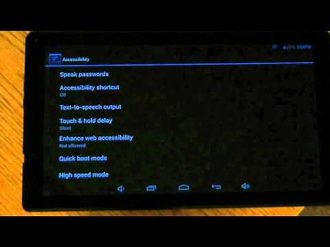 Quick Look at the Accessibility Options on Azpen Tablet