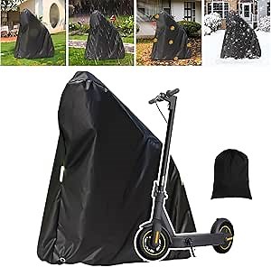 Electric Scooter Cover, All Season Universal Scooter Cover, Waterproof Sun, Tear Proof Night Reflective and Lock-Holes&Storage Bag for with Seat or Without Foldable Kick Scooter