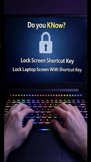 Lock Screen Shortcut Key | Lock Laptop Screen Instantly