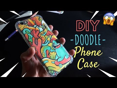 How to make your own *Doodle* Phone Case! | DIY cheap easy custom Iphone case!