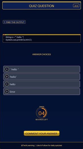 Can You Find the Output? Java Quiz #Shorts