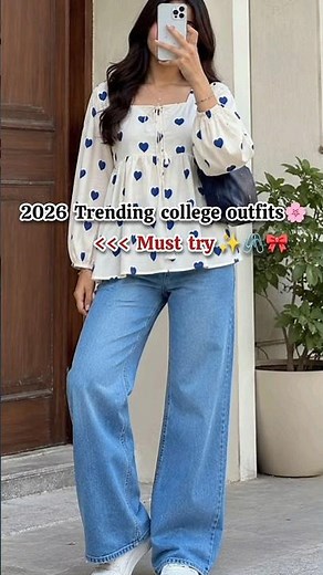 Aesthetic College Outfits 📚✨ #Shorts #ViralShorts #collegeoutfits #AestheticOutfits #trending