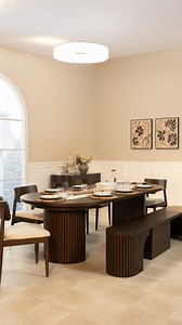 Imagine upgrading your dining room with the same table! This is what happens when function and beauty come together.✨ The table and bench expand, and there’s even storage for all the panels—because we thought of everything! 💞 #TransformerTable #diningroominspo #table #tabledesign #diningroomupgrade #roundtabledesign | Transformer Table